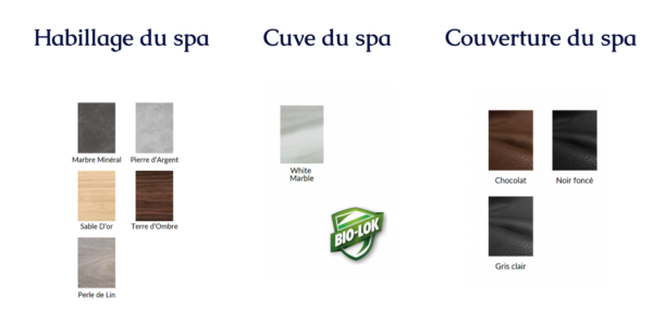 Habillages, cuve, couvertures spas divine line