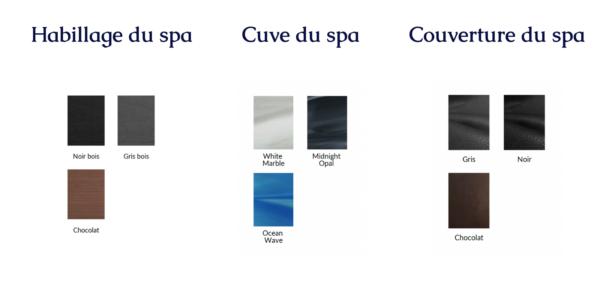 Habillages, cuve, couvertures spas sublime et premium line